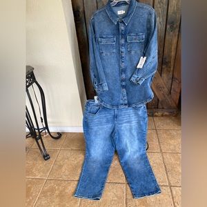 PLUS SIZE DENIM  SHIRT/JACKET & JEANS SIZE-1X. NEW!